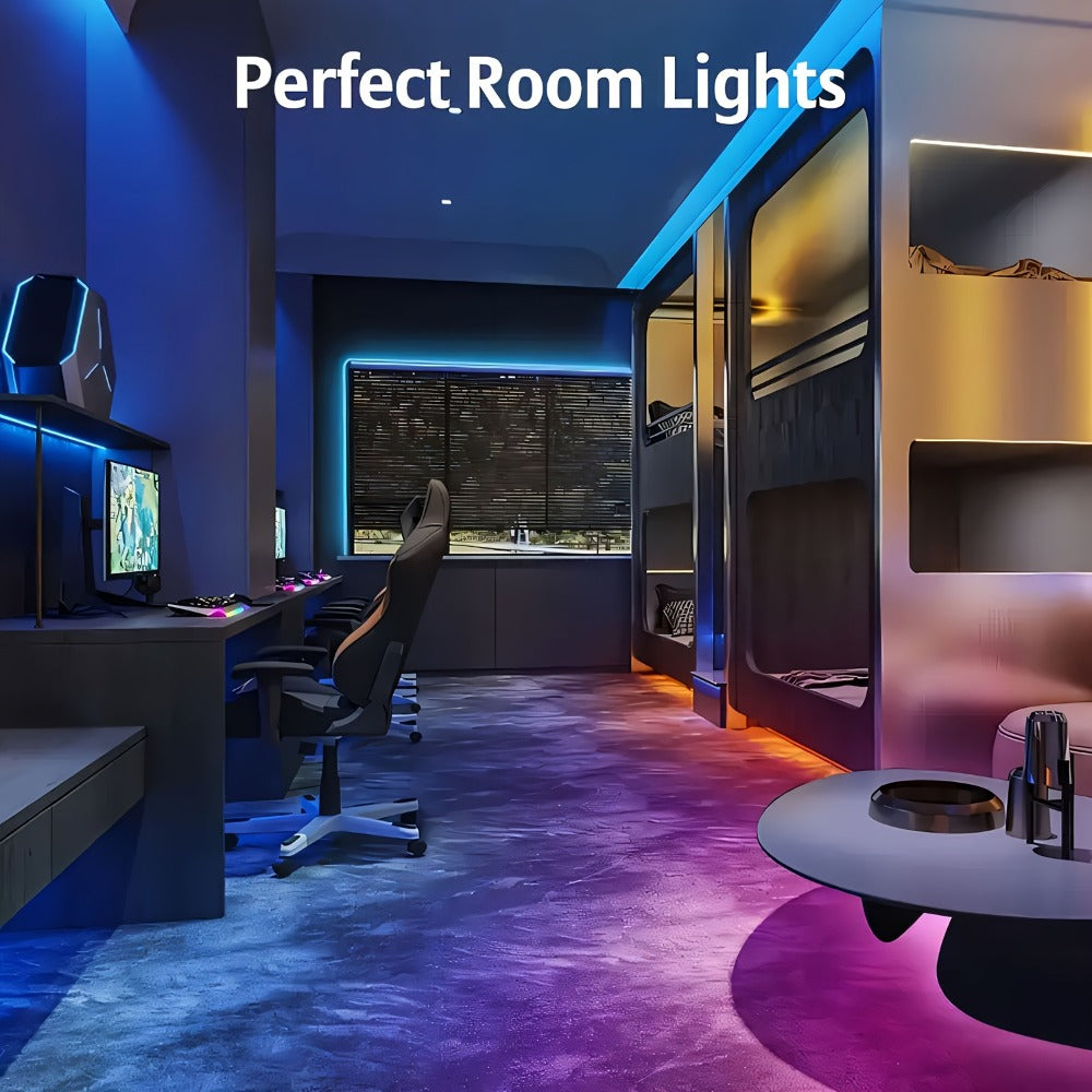 Music Sync LED Strip Lights with APP & 24-Key Remote - RGB Color Changing Built-in Mic for an Everyday Personal Care Routine