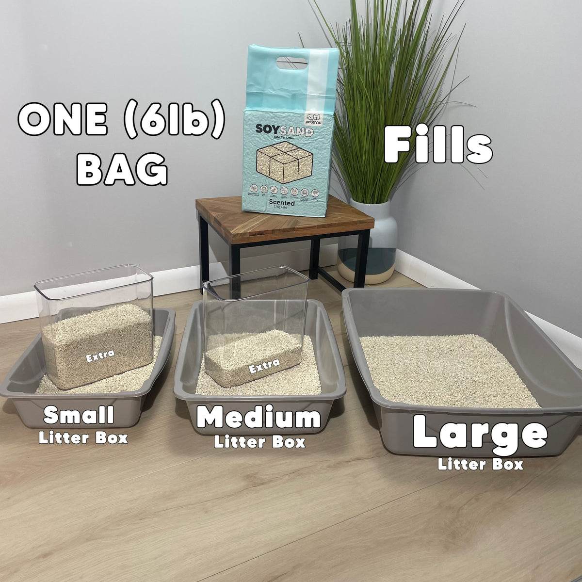 Long lasting cat litter