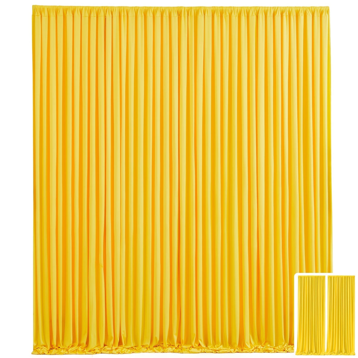 Two-Panel Photography Backdrop Curtain Set in 16 Colors with 59 x 85-Inch Panels and Pole Pockets