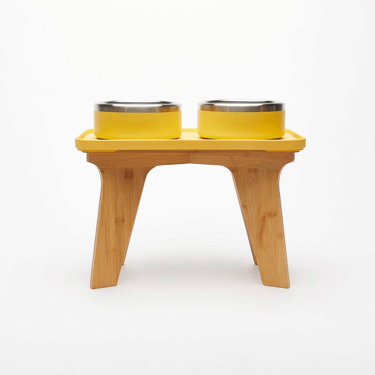 Elevated Pet Slow Feeder and Bowl Set Canary (Yellow) / Medium (2-3 Cups) / 12 inches