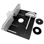 Aluminum Router Table Insert Plate with Fence & Miter Gauge - Precision Woodworking Tool, Dual Function Design