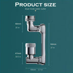 1440° Rotating Faucet Extender Brass Multifunctional 1080° 360° Swivel Robotic Arm Sink for Home Plumbing Maintenance and Repair