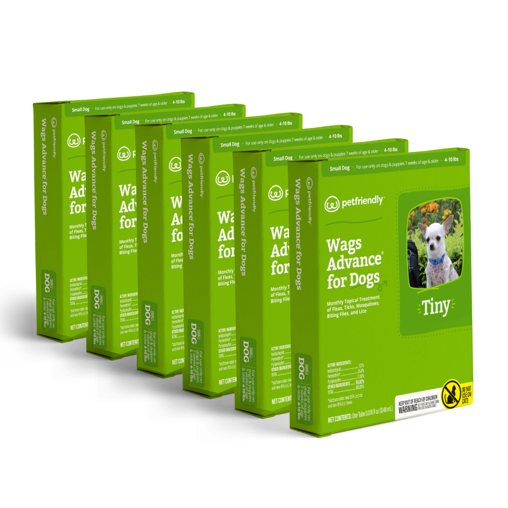 Topical Dog Flea and Tick Spot Treatment, 6-pack / Small Dog (4-10 lbs)