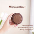 Mechanical Kitchen Timer with Loud Alarm – Black Walnut Wood Cooking Timer, 100% Battery-Free Desktop Timer for Cooking