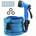 100 Foot Car Wash Hose Kit with 7-Mode High-Pressure Spray Nozzle – Tangle-Free, Kink-Resistant, Lightweight & Rust-Proof Garden Hose