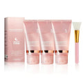 Collagen Night Wrap Mask with Jelly Brush 3pcs Hyaluronic Acid Deeply Moisturizing Nourishing Overnight Glossy Sleeping Mask for Women