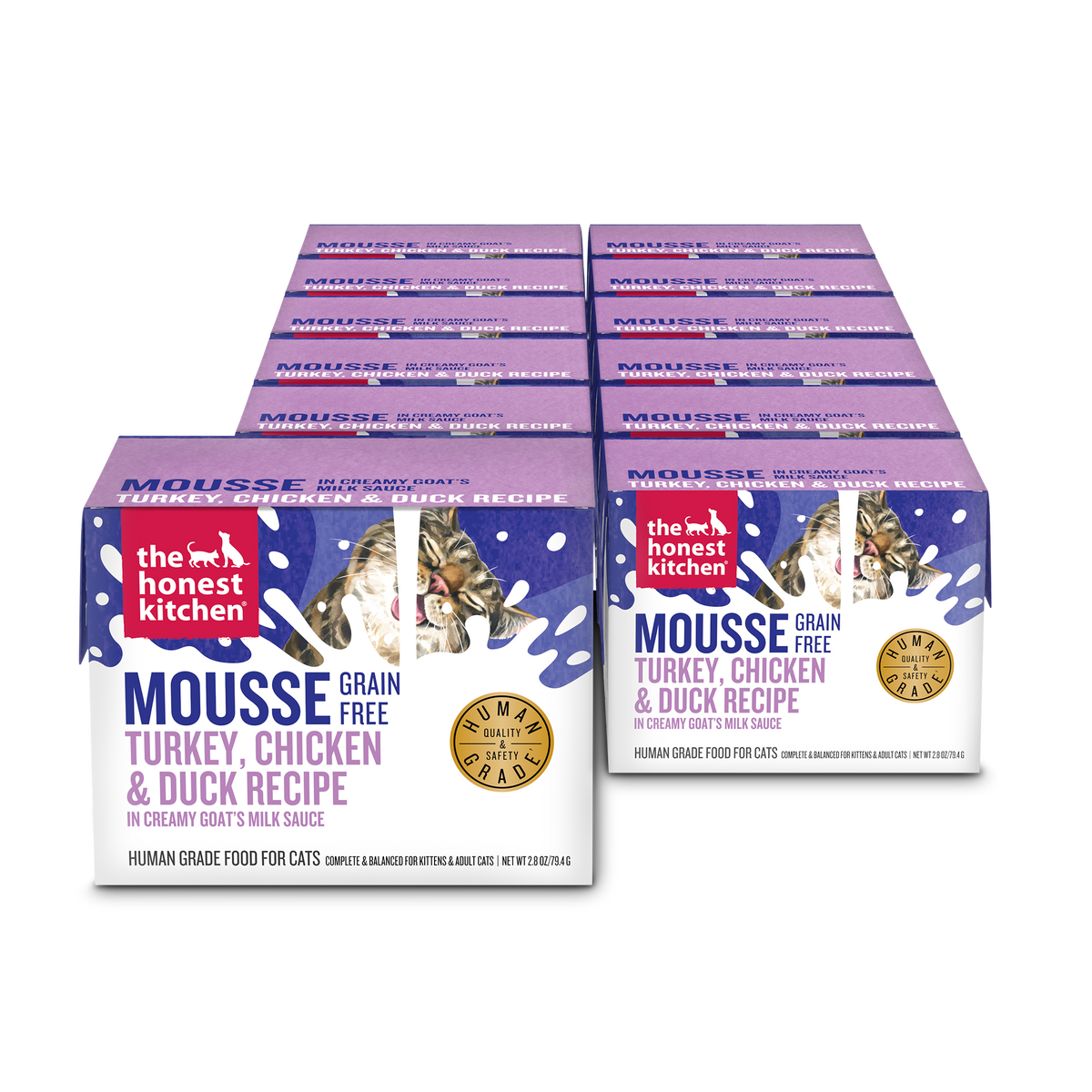 Grain-Free Poultry Mousse Wet Cat Food, 2.8 oz x 12