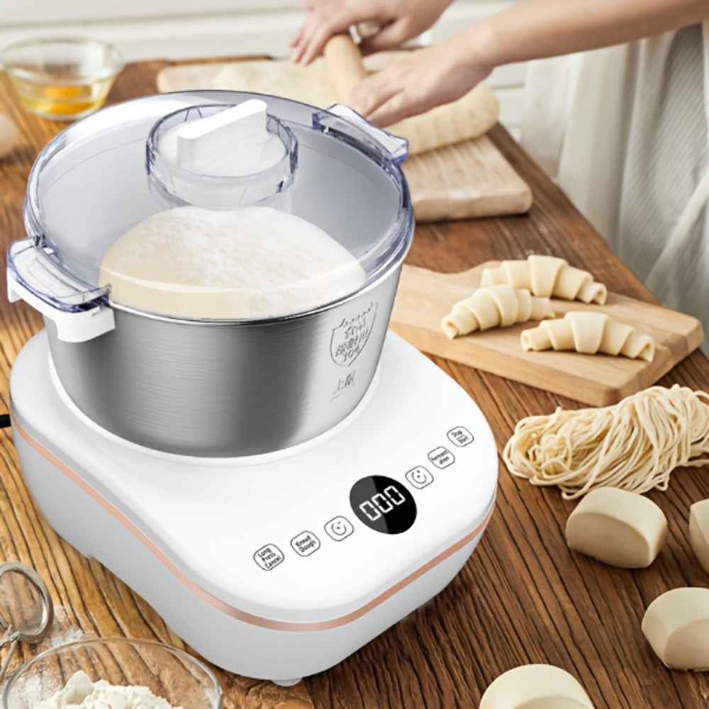 Electric Dough Maker with Ferment Function - 7Qt 250W Dough Kneading Machine, 304 Stainless Steel Bowl