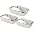 Stainless Steel Baking Trays with Lids – Large Capacity Sheet Pan Set for BBQ, Bread, Desserts, Seafood & Buffets | Family Gatherings