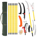 26FT Manual Pole Saw with Pruner & Bag for Garden, Patio and Yard Use, with the Listed Configuration