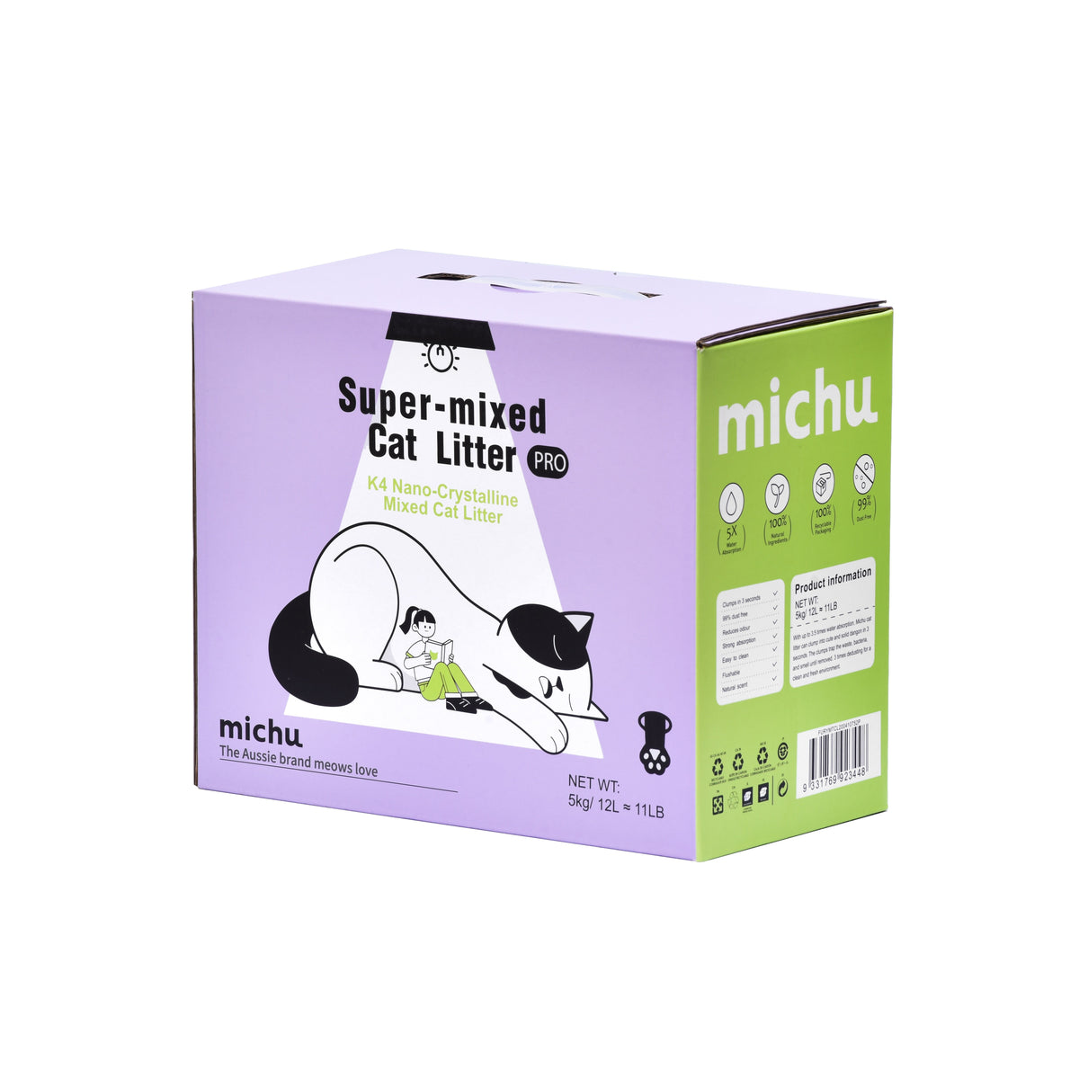 Mixed Tofu Clumping Cat Litter, 1 Box = 11lb