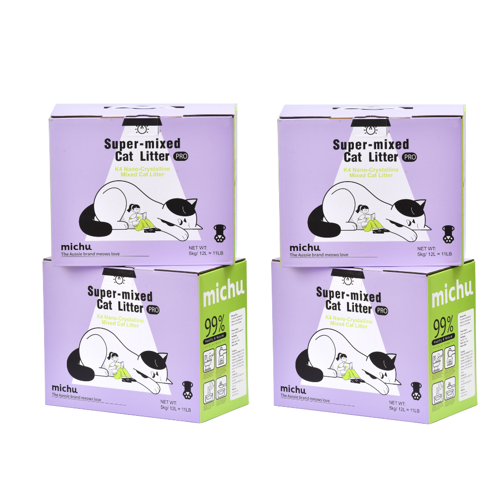 Mixed Tofu Clumping Cat Litter, 4 Boxes = 44lb