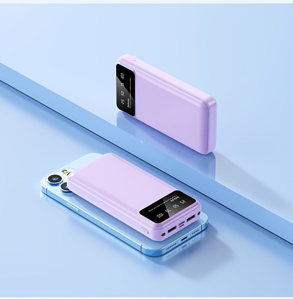 65000mAh Portable Power Bank with LED Display USB Charger for iPhone 17 16 15 14 13 12 11 XS Android Phones Tablets