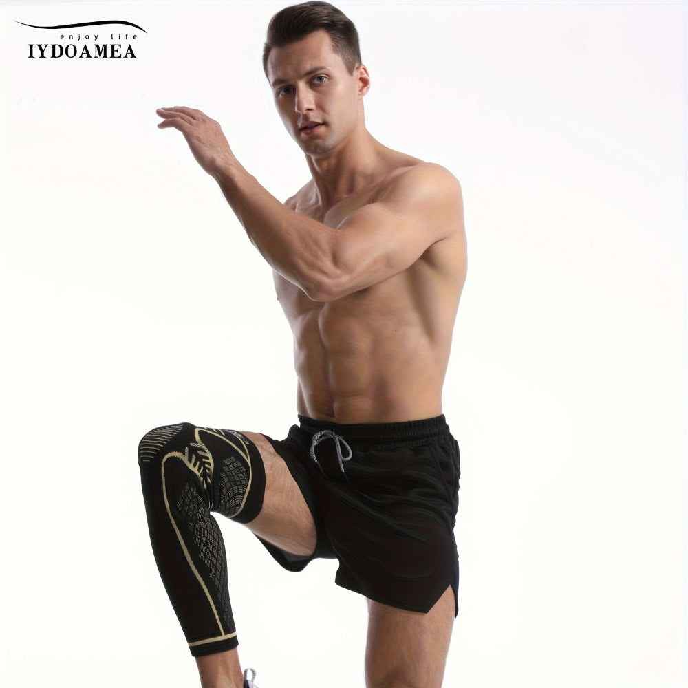 Copper Knee Brace Full Leg Support - Compression Sleeve with Patella Gel Pad & Double Metal Side Stabilizers
