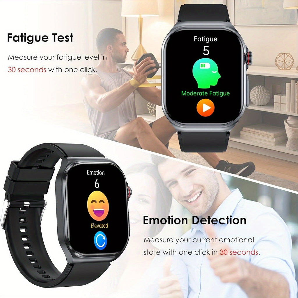 Smart Watch 2.04-Inch AMOLED Display with Bluetooth 5.3 Calling, 530mAh Battery and Six Strap Options