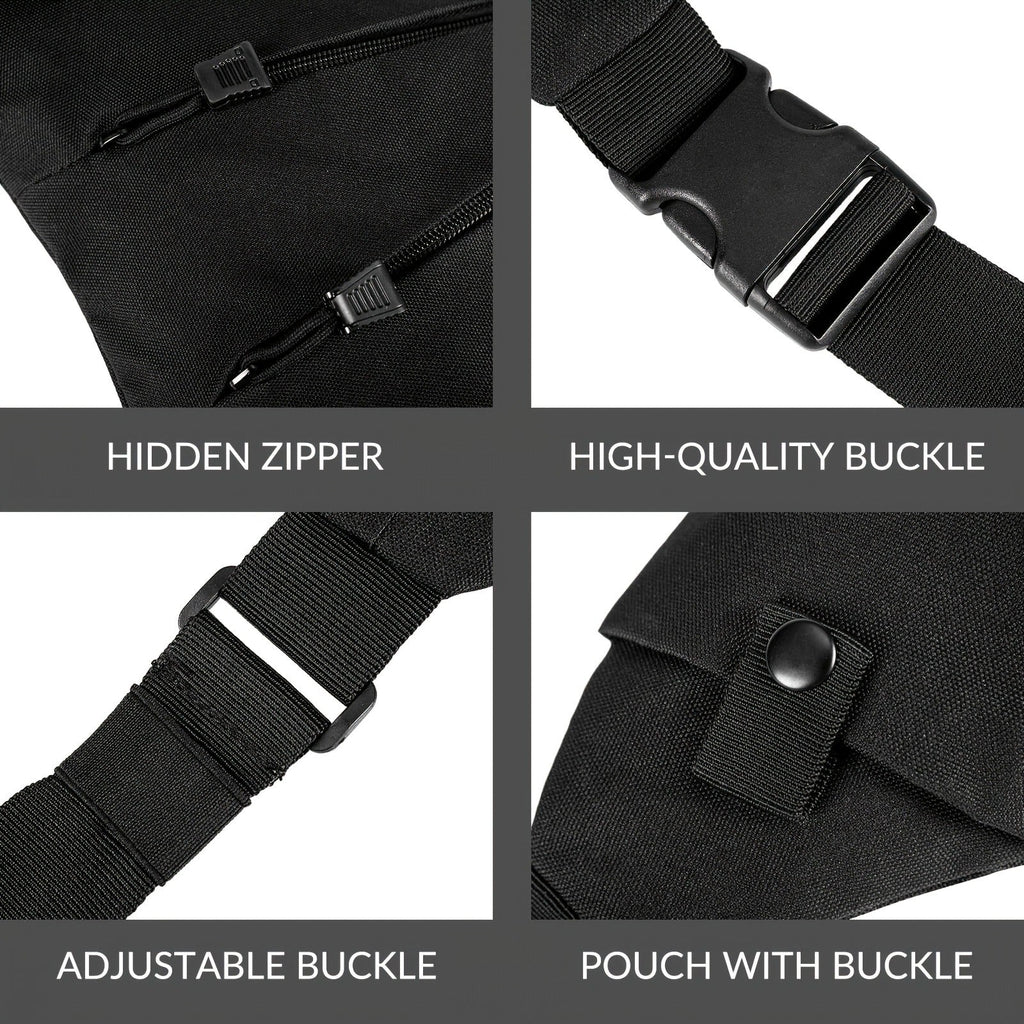 Anti-Theft Sling Bag Men Crossbody Chest Pack Oxford – Lightweight Shoulder Bag with Adjustable Strap, Multiple Compartments & Zipper