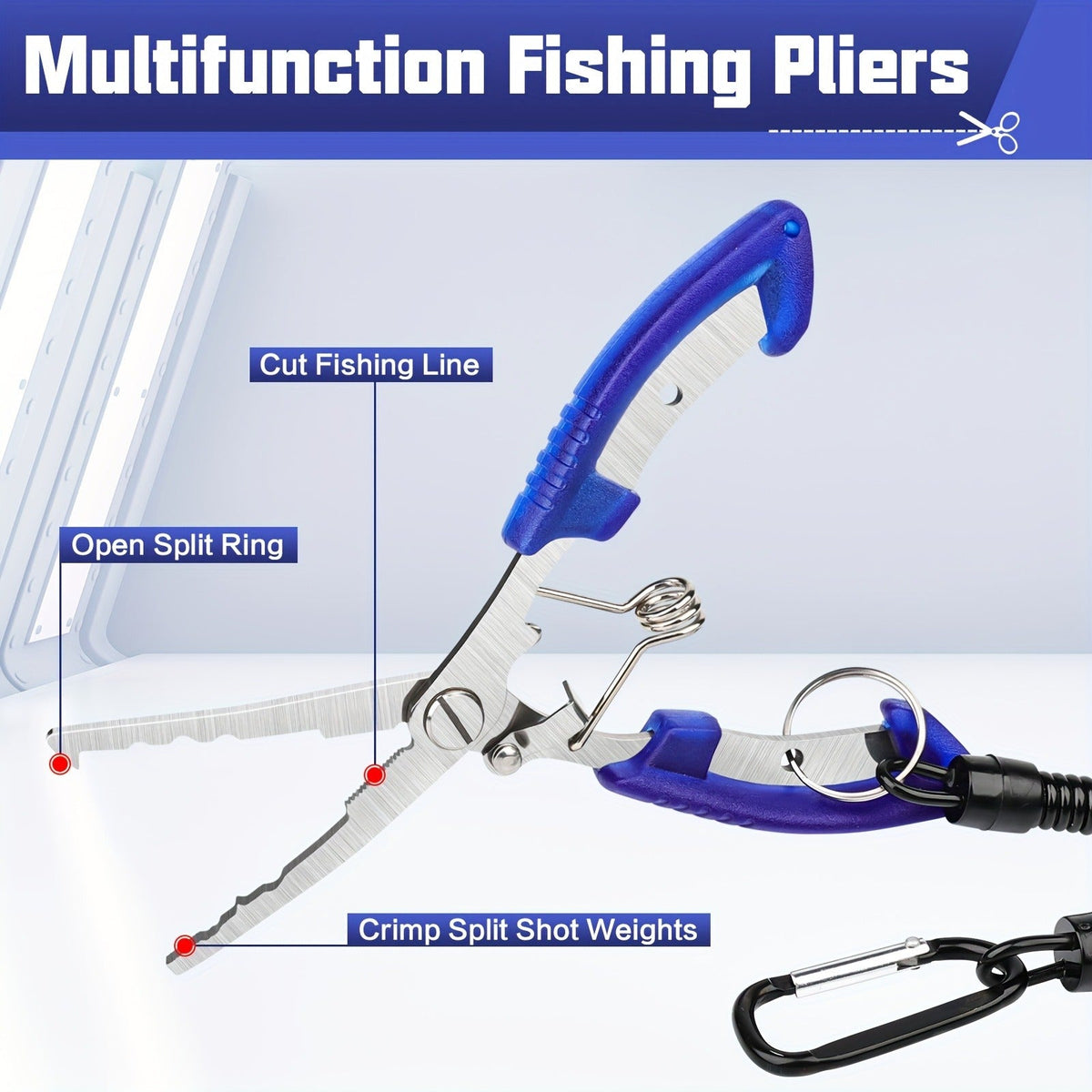 Fishing Tool Set 6pcs – Pliers, Fish Lip Gripper, Scale, Hook Remover, Saltwater & Freshwater Tackle Accessories Kit for Anglers