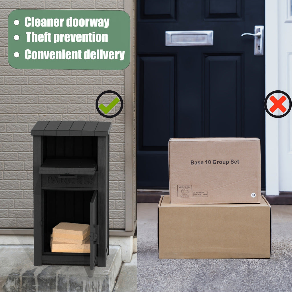 Lockable Outdoor Storage Box Waterproof Package Delivery Porch
