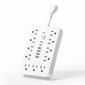 Power Strip with 11 AC Outlets, 4 USB-A, 2 USB-C and Short, 5-Foot or 10-Foot Standard or Braided Cord