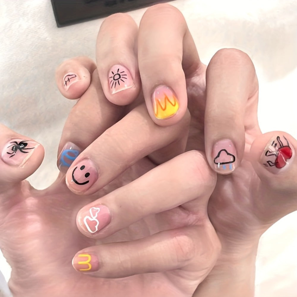 Acrylic Nail Art Pen Set 12 Colors 3D Doodle & Dot Stitching Pens, Quick Drying Precision Fine Tip