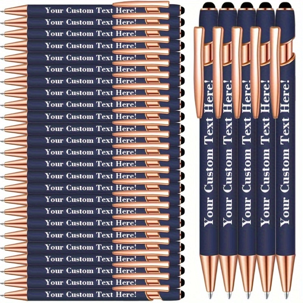Custom Engraved Luxury Pens Bulk Set with Touch Tip & Grip - Personalized with Logo, Name or Text