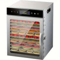12-Tray Cabinet Food Dehydrator with 800W Heating, 24-Hour Timer and 86–194°F Digital Temperature Control