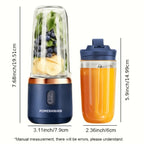 Portable Blender Rechargeable, Mini Personal Juicer for Smoothies, Milkshakes & Juice, USB Charging