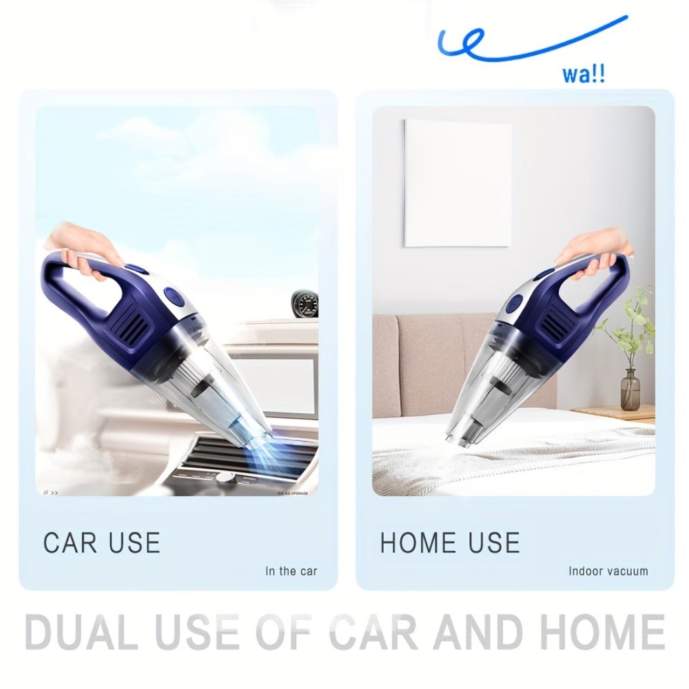 Handheld Cordless Vacuum Cleaner with Powerful Suction – Portable USB Rechargeable Mini Vacuum with Multiple Accessories for Car, Home