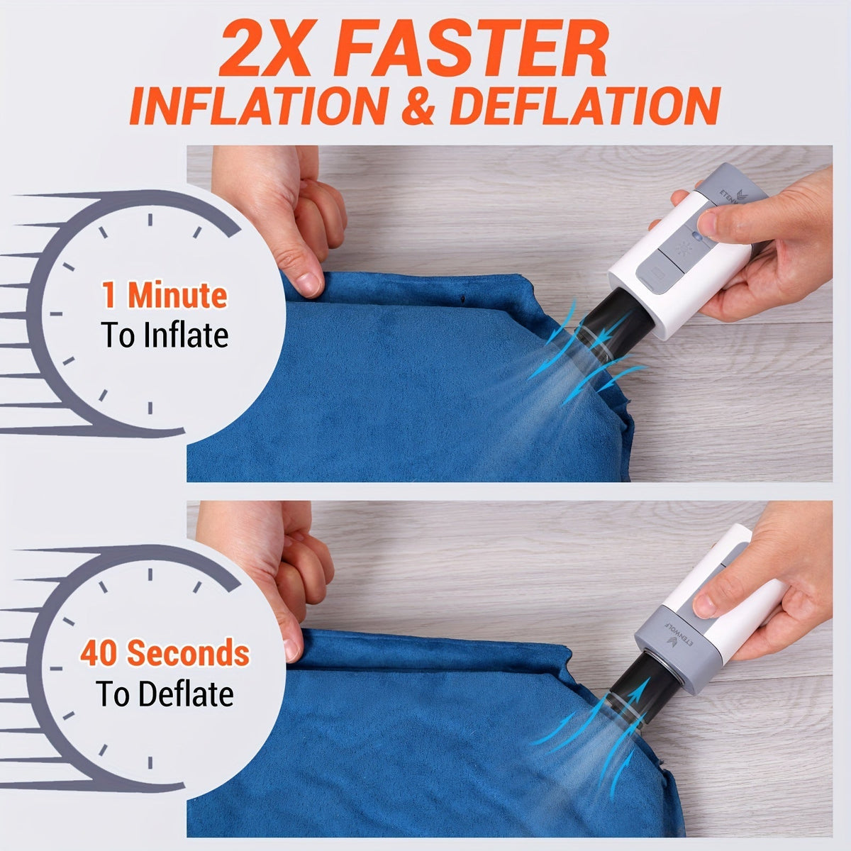 Portable Electric Air Pump 3200mAh – Inflate & Deflate Fast