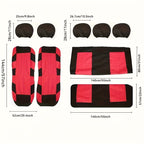 Car Seat Covers 5-Seat Tire-Track Full-Enclosure Design in Breathable Polyester and Eighteen Colors