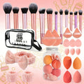 Makeup Brush Set, 41- or 47-Piece Synthetic Bristle Collection with Face Brushes, Eye Brushes, Sponges and Storage Bag