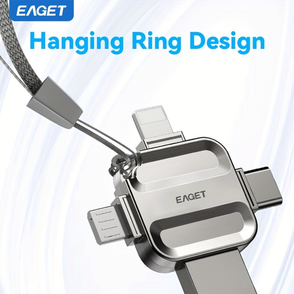 USB Flash Drive EAGET I50 4-in-1 USB 3.0 Multi-Connector Memory Stick with 32GB to 256GB Options