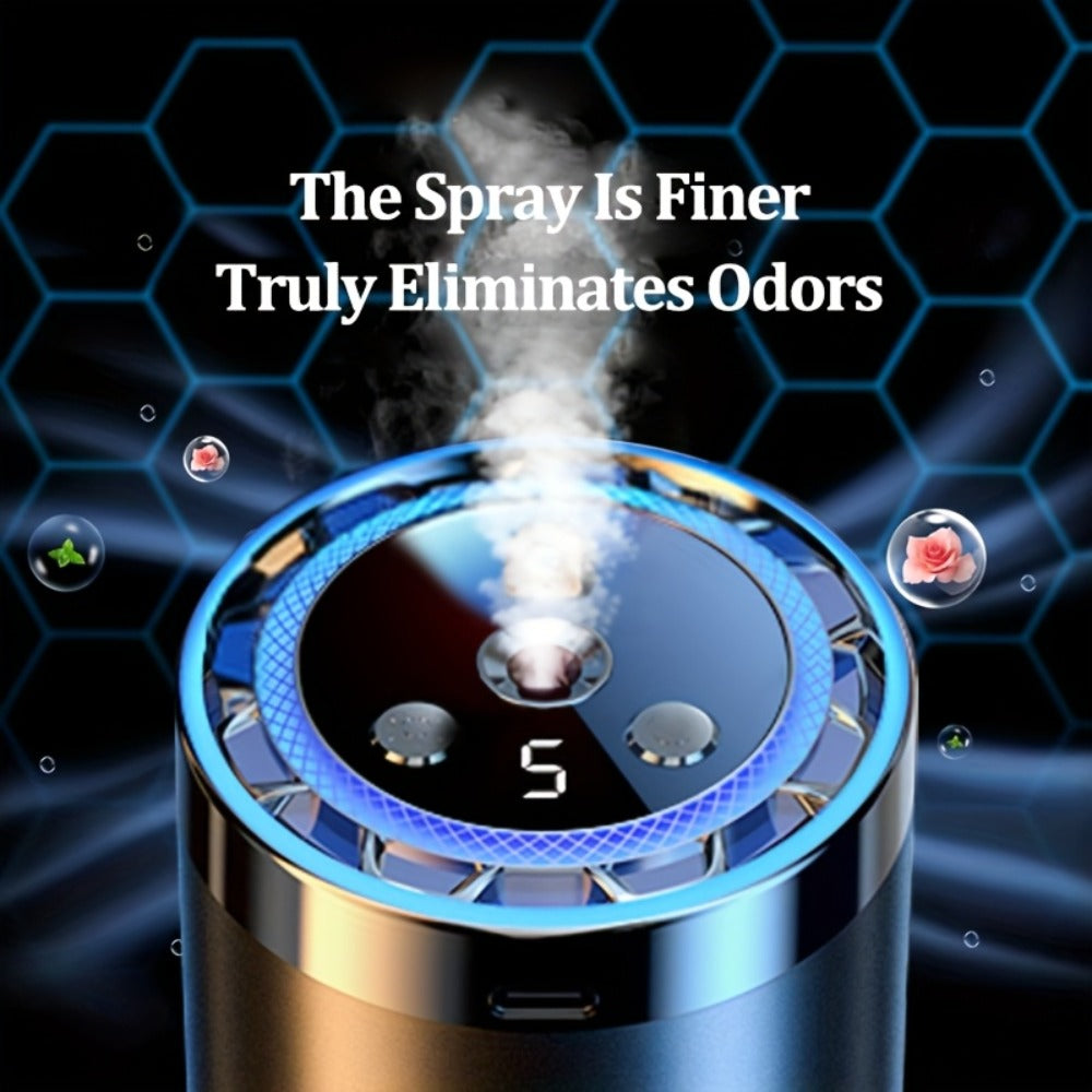 4-in-1 Car Air Freshener Diffuser with Starry Sky Projection – Aromatherapy Humidifier Dynamic Ambient Light, USB Powered