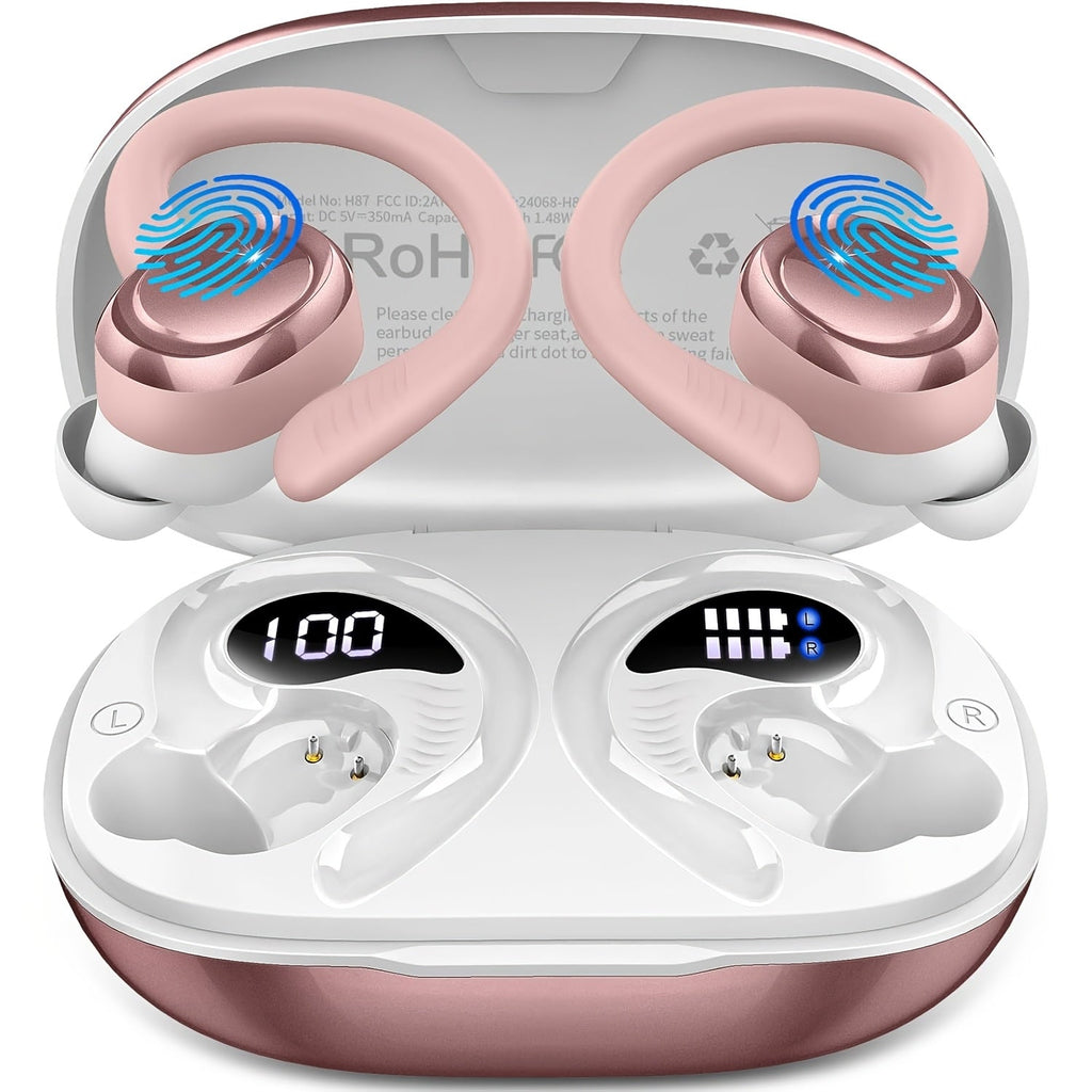 48H Wireless Sport Earbuds Q38 Bluetooth 5.3 with 14.2mm Driver Stereo Sound for an Everyday Personal Care Routine