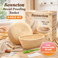 Sourdough Bread Proofing Basket Set 9 & 10 Inch – Banneton Bread Basket Kit with Danish Dough Whisk, Bread Lame, Dough Scrapers