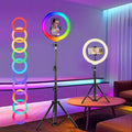 Selfie Ring Light Desk 12 Inch with Phone Holder 360 Rotating Pan Head Desk Tripod 17 RGB for an Everyday Personal Care Routine