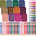 Christian Gifts Bulk Set 72pcs | Inspirational Religious Notebooks Ballpoint Pens Verse Keychains – Bible Quote Party Favors for Church