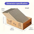 Cardboard Cat Scratching Board 5pcs Reversible Extra Large with Box Indoor Cat Scratch Pad Sofa Resting Playing Lounge Set Regular and XL