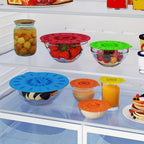 Silicone Food Lids 7 Pack 5 Sizes Reusable Stretch Lids for Bowls Cups Pots Pans – BPA Free Microwave Splatter Cover Airtight Leakproof Food