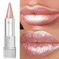 24H Waterproof Metallic Lipstick 5 Shades Pearlescent Sparkle Pearl Finish, for Makeup, Travel and Everyday Vanity Use