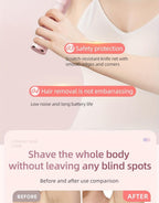Electric Epilator for Women Double Head USB Rechargeable Hair Removal Shaver Bikini Trimmer Body Private Area Grooming Device