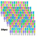 Bear Stackable Pencils 5-in-1 HB 59pcs No Sharpening Needed for Parties, Celebrations and Guest Favors