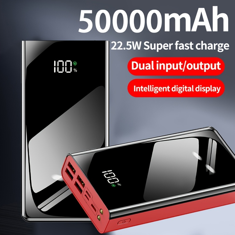 Portable Charger 50000mAh Large Power Bank LED Light Power Display Multi-Port USB-C Micro for an Everyday Personal Care Routine
