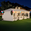 10x30ft Outdoor Party Tent Canopy with 5 Removable Sidewalls for Garden, Patio and Yard Use
