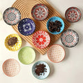 Dipping Sauce Dish Set 10/12 Piece Bohemian Ceramic for Home Cooking, Dining and Outdoor Meals