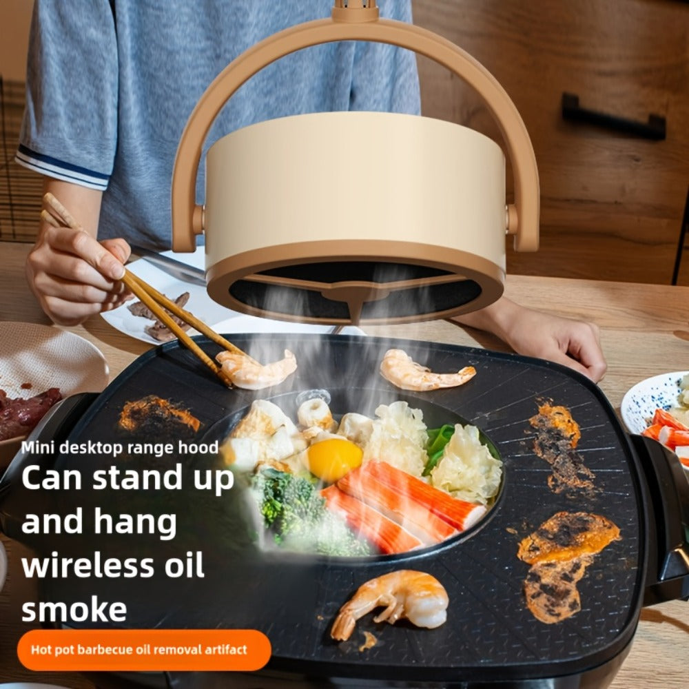 Oil Smoke Extractor Fan Portable Mini USB Rechargeable for Grilling, Camping and Outdoor Meals