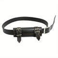 Sword Belt Holster with Dual Buckle Loops in Black or White for Katana-Style Costume Props