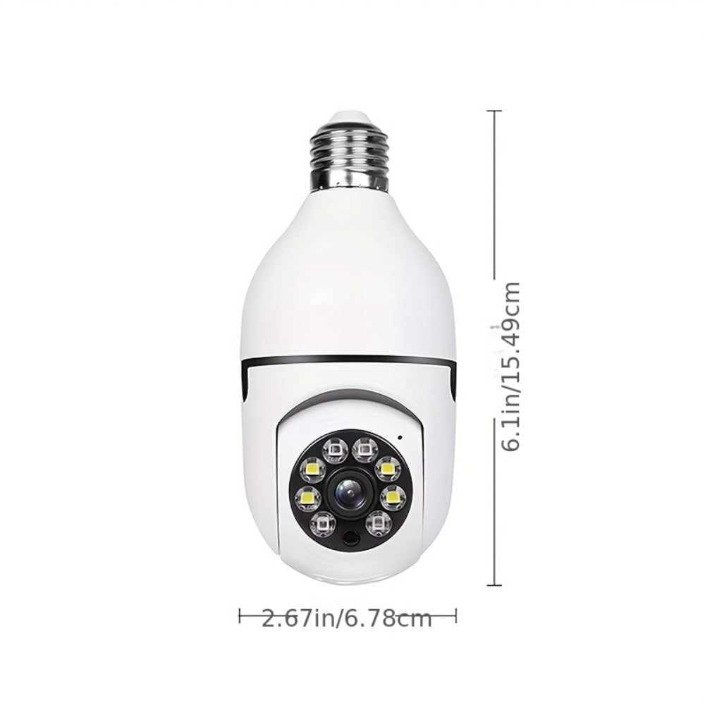Light Bulb Security Camera 2-Pack 4MP E27 WiFi, Full Color Night Vision, Motion Detection Alerts