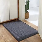 Door Mat 2-Pack Indoor Outdoor Welcome Entryway Rug Non-Slip Low Profile Polyester Floor Mat for Front Door Patio Porch Mudroom