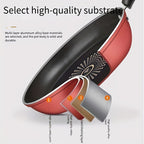 Cast Iron Frying Pan Non-Stick with Lid 9.45 Inch - Powder Coated Skillet Compatible with Induction Gas Electric Stove